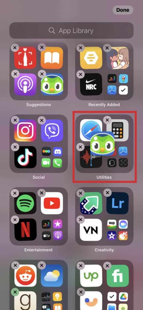 how to hide app on ipad and iphone - step 2