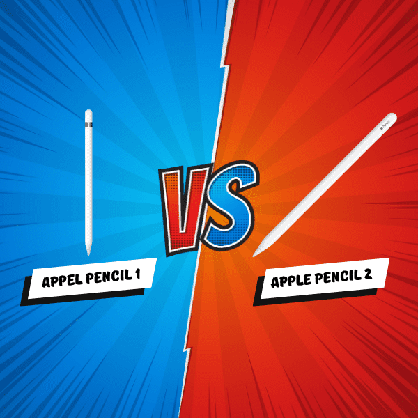 apple pencil 1 vs apple pencil 2 comparing both of them side by side