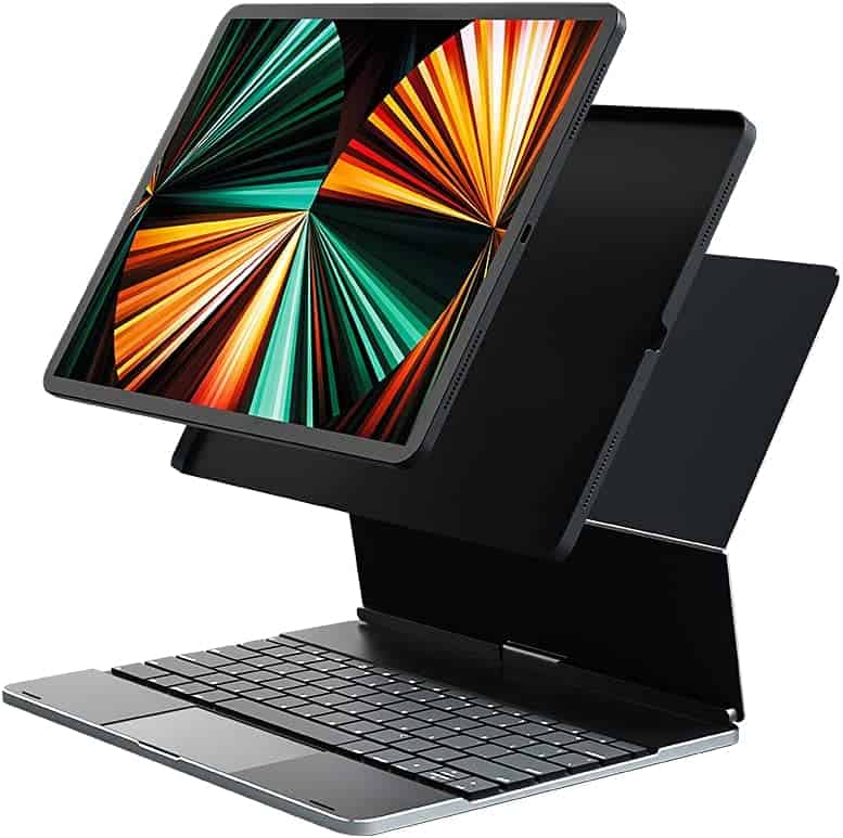 doqo magnetic case for ipad pro that is compatible with ipads magic keyboard and other magnetic keyboards as well