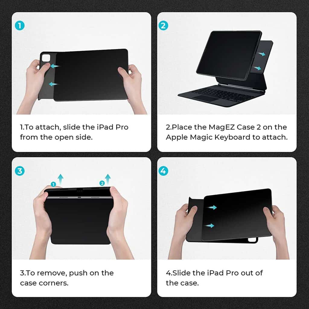 are there ipad pro cases that work with magic keyboards? how do they work?