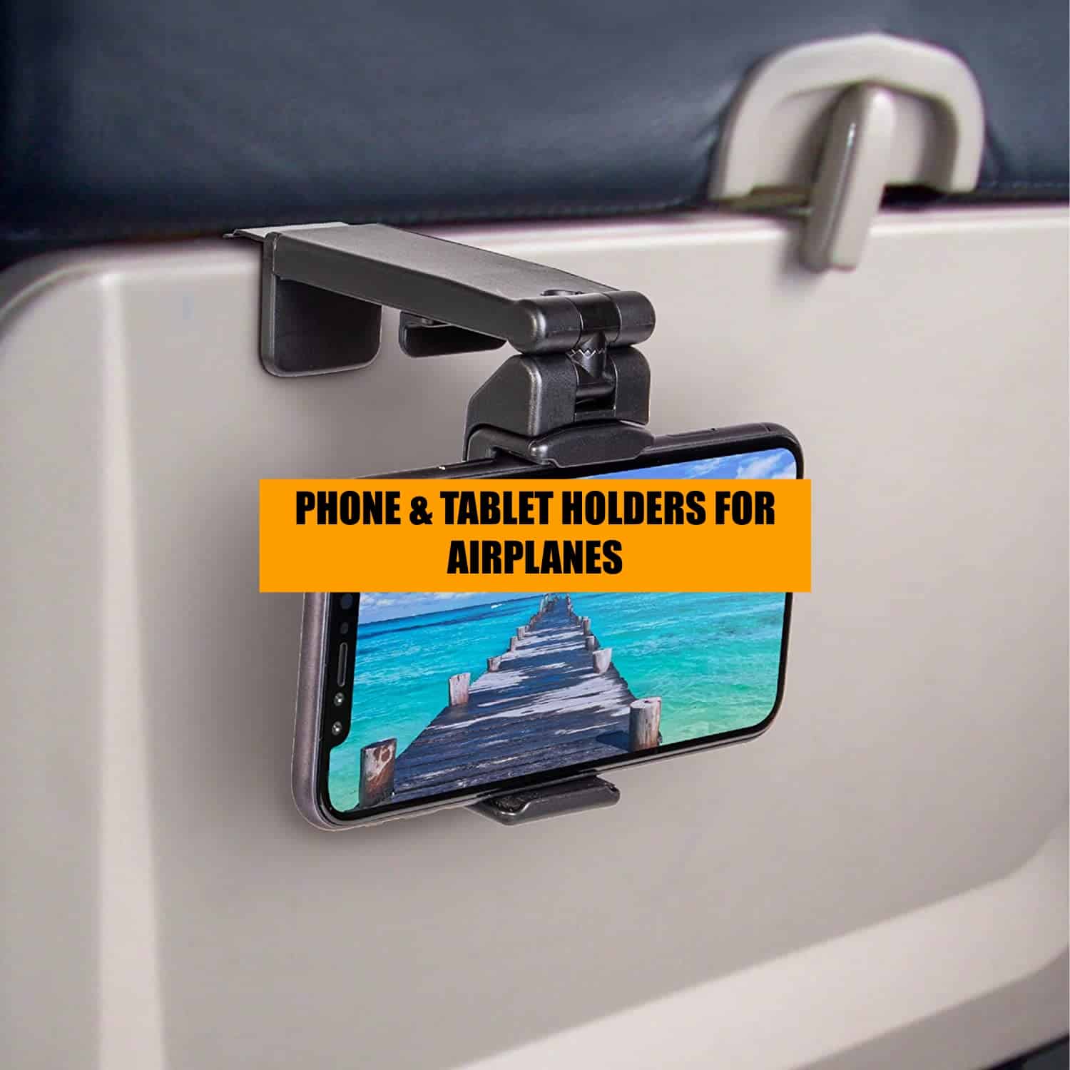 phone and tablet holders, stands for airplanes