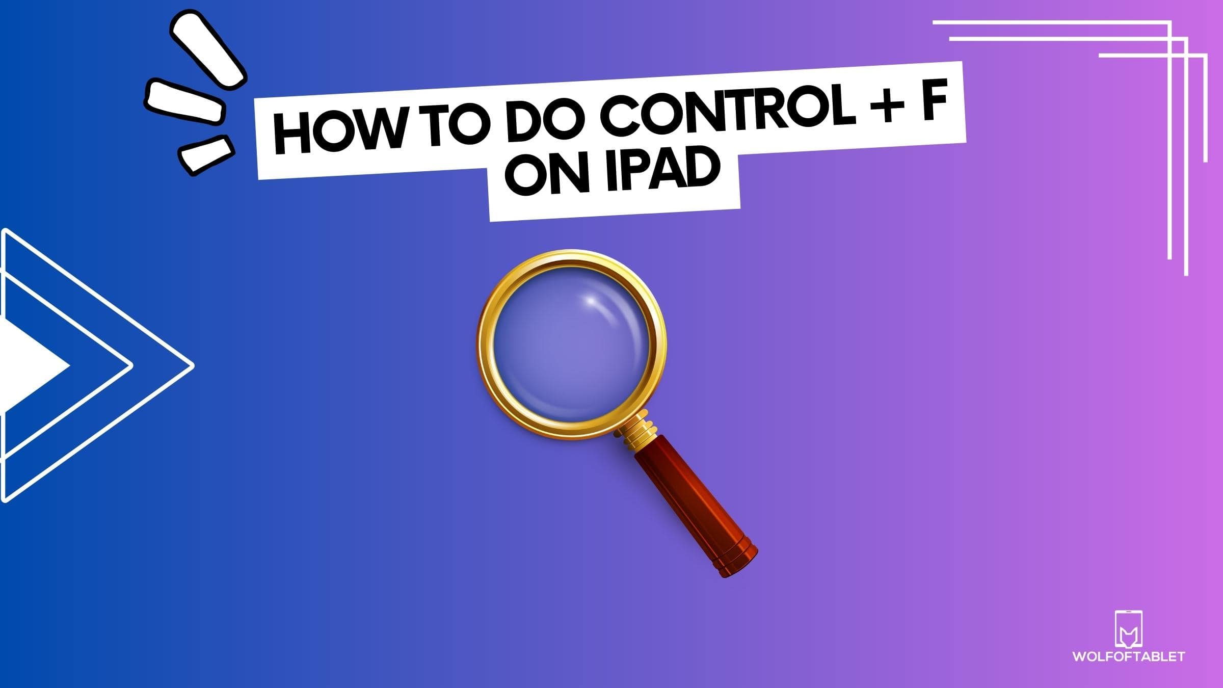 how to do control f on ipad