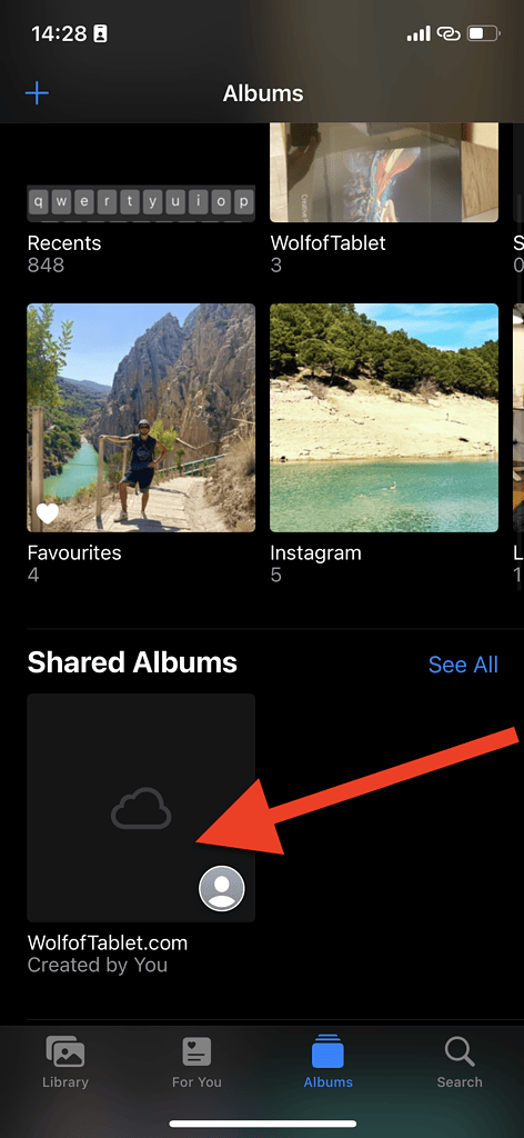 How To Make a Shared Album on ios step 4