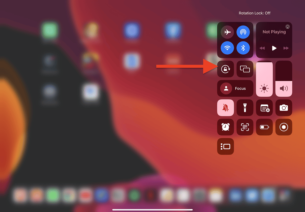 how to stop ipad screen from rotating