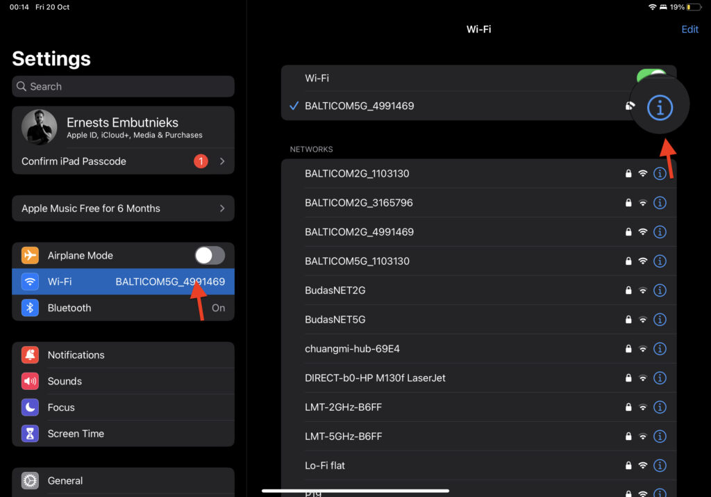 how to find wifi password on ipad