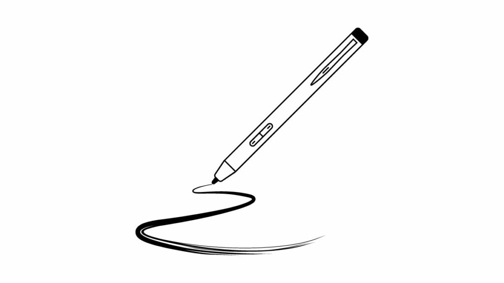 stylus pen with pressure sensitivity and tilt sensitivity